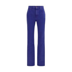 Chloé Blue Cotton Straight-Leg Women's Jeans